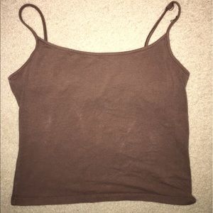 Spaghetti strap tank top, built in bra